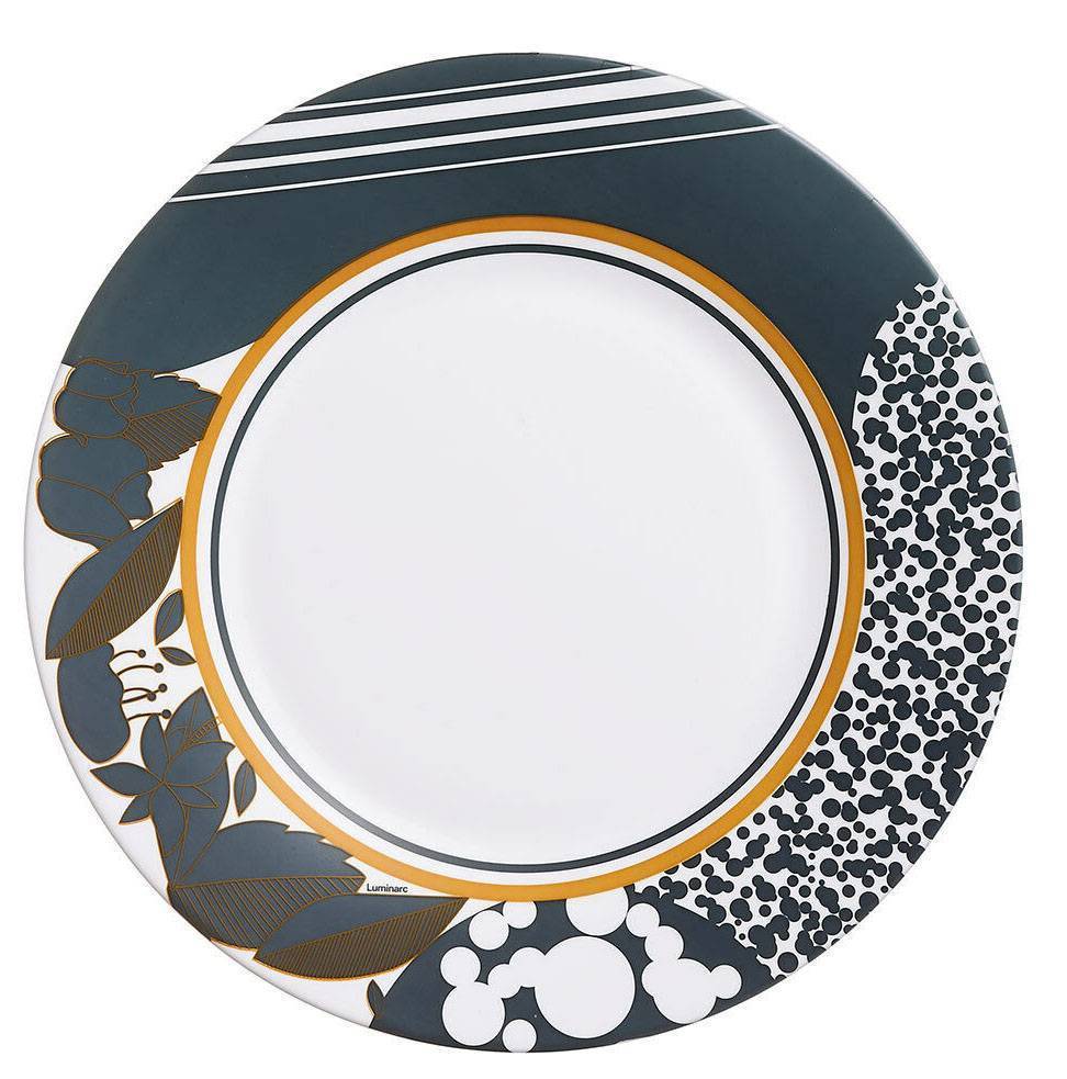 LUMINARC ΠΙΑΤΟ ΡΗΧΟ LUMINARC ORME ΣΤΡΟΓΓΥΛΟ ΛΕΥΚΟ ΜΠΛΕ (28CM)