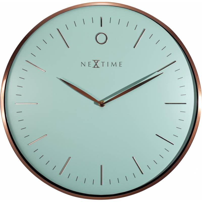 NEXTIME ΡΟΛΟΙ ΤΟΙΧΟΥ NEXTIME GLAMOUR 3235TQ ΜΕΤΑΛΛΟ ΓΥΑΛΙ ΡΟΖΧΡΥΣΟ ΜΕΝΤΑ 40CM