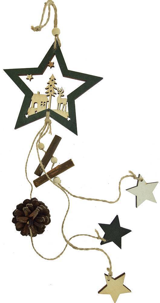 CHRISTMAS COLLECTION ΧΡΙΣΤΟΥΓΕΝΝΙΑΤΙΚΟ ΣΤΟΛΙΔΙ CHRISTMAS ΑΣΤΕΡΙ ΠΡΑΣΙΝΟ 14CM