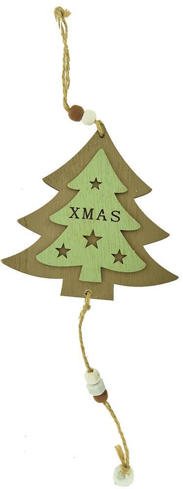 ΧΡΙΣΤΟΥΓΕΝΝΙΑΤΙΚΟ ΣΤΟΛΙΔΙ CHRISTMAS ΔΕΝΤΡΟ ΚΑΦΕ ΠΡΑΣΙΝΟ 12CM CHRISTMAS COLLECTION