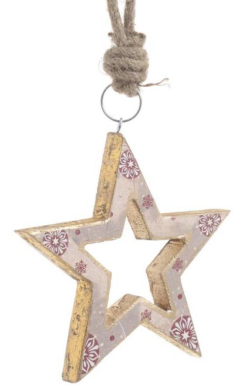 INART ΧΡΙΣΤΟΥΓΕΝΝΙΑΤΙΚΟ ΔΙΑΚΟΣΜΗΤΙΚΟ INART ΑΣΤΕΡΙ ΜΠΕΖ-ΧΡΥΣΟ 15X2X15CM