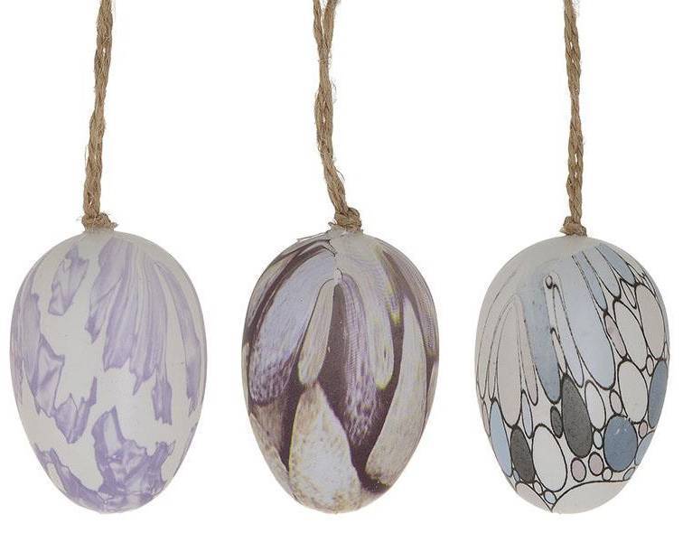 ΔΙΑΚΟΣΜΗΤΙΚΑ ΠΑΣΧΑΛΙΝΑ ΑΥΓΑ INART ΚΡΕΜΑΣΤΑ ΠΛΑΣΤΙΚΑ MULTICOLOR 6ΤΜΧ 4Χ6CM