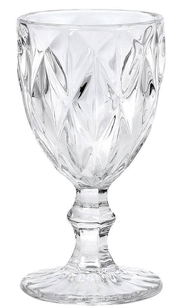 ΣΕΤ ΠΟΤΗΡΙΑ ΚΡΑΣΙΟΥ CRYSPO TRIO KARE ΜΕ ΠΟΔΙ CLEAR 220ML 6ΤΜΧ CRYSPO TRIO