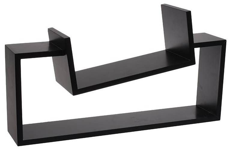 ΡΑΦΙ ΤΟΙΧΟΥ INART ΞΥΛΟ ΜΑΥΡΟ 51Χ13Χ27CM INART