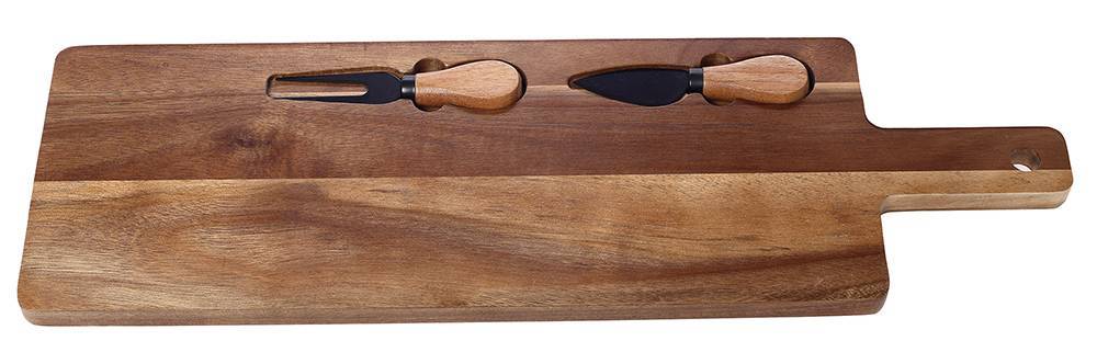 ΤΥΡΙΕΡΑ CRYSPO TRIO CHEESE ACACIA RECT 3ΤΜΧ 52X16CM