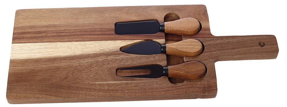 ΤΥΡΙΕΡΑ CRYSPO TRIO CHEESE ACACIA RECT 4ΤΜΧ 40X16CM CRYSPO TRIO