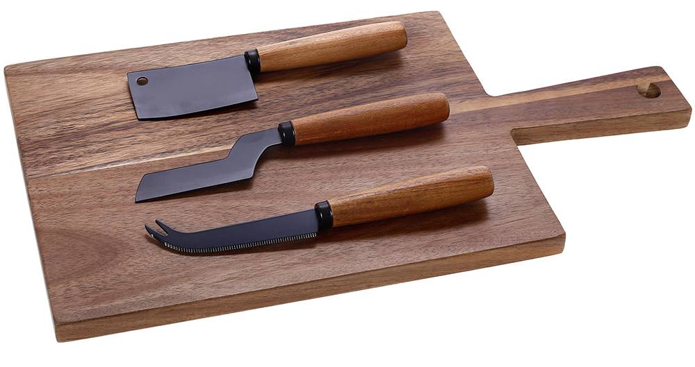 ΤΥΡΙΕΡΑ CRYSPO TRIO CHEESE ACACIA RECT 4ΤΜΧ 40X16CM CRYSPO TRIO