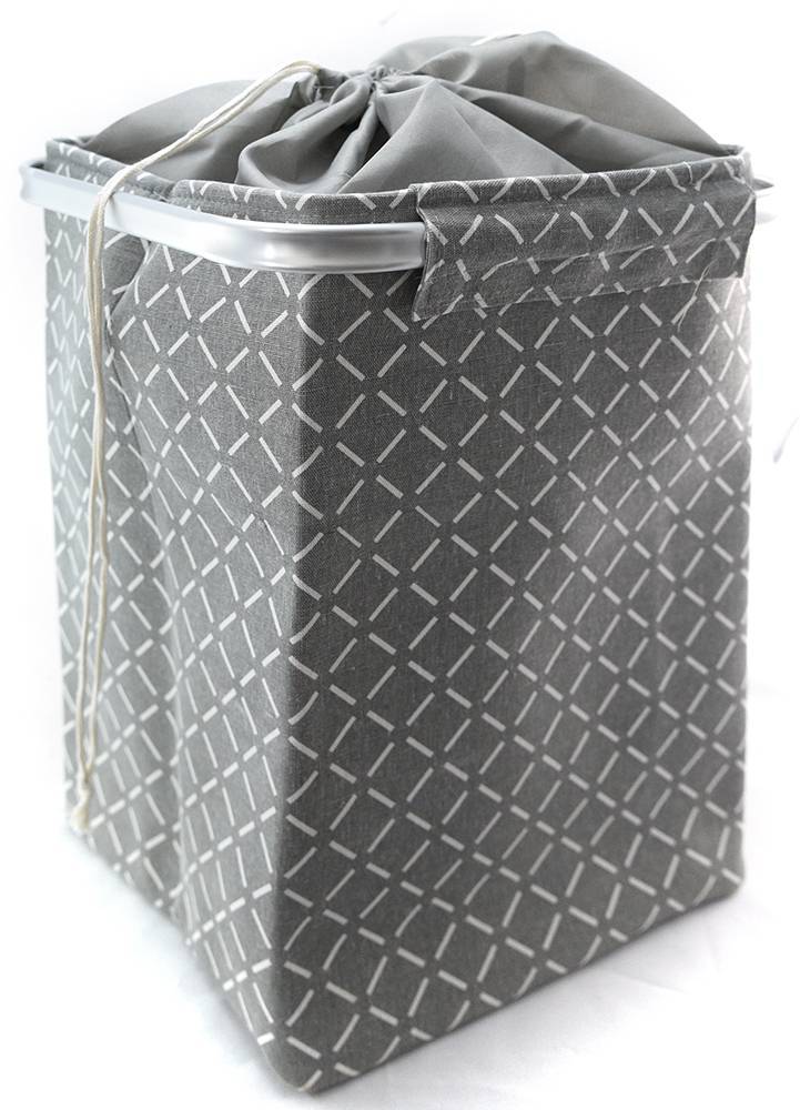 ΚΑΛΑΘΙ ΑΠΛΥΤΩΝ CHIOS HELLAS ΜΕ ΣΧΕΔΙΟ KAMBAΣ ΑΛΟΥΜΙΝΙΟ ΓΚΡΙ 35Χ35Χ50CM CHIOS HELLAS