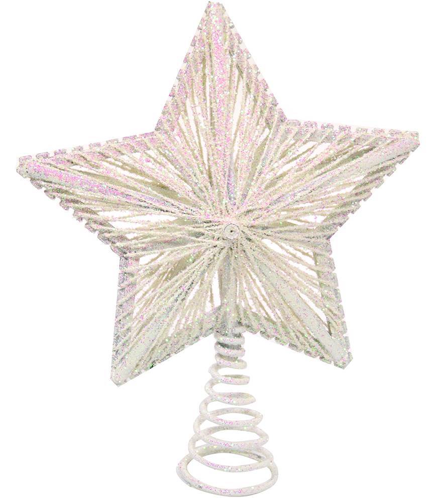 ΧΡΙΣΤΟΥΓΕΝΝΙΑΤΙΚΟ ΣΤΟΛΙΔΙ CHRISTMAS ΚΟΡΥΦΗ ΔΕΝΤΡΟΥ ΑΣΤΕΡI ΛΕΥΚΟ 25CM CHRISTMAS COLLECTION