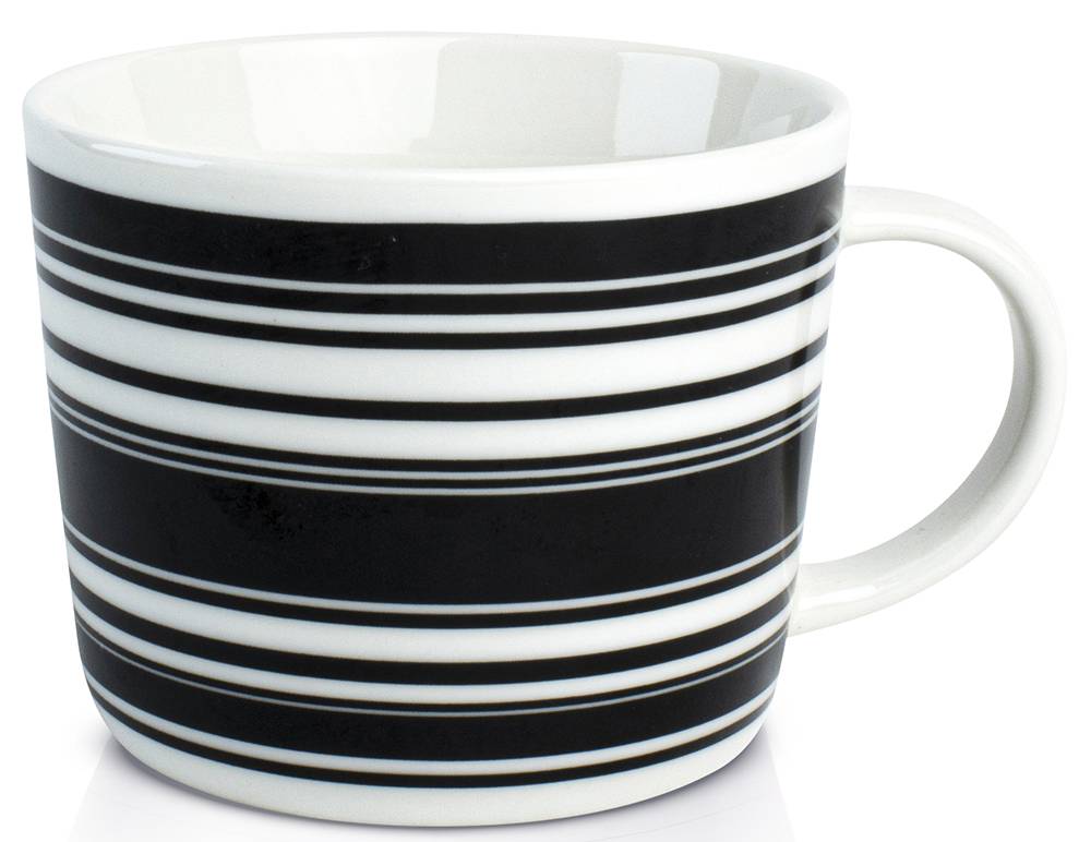 ΚΟΥΠΑ CAPPUCCINO DUTCH ROSE STRIPES ΠΟΡΣΕΛΑΝΗ ΑΣΠΡΟΜΑΥΡΟ 210CL DUTCH ROSE