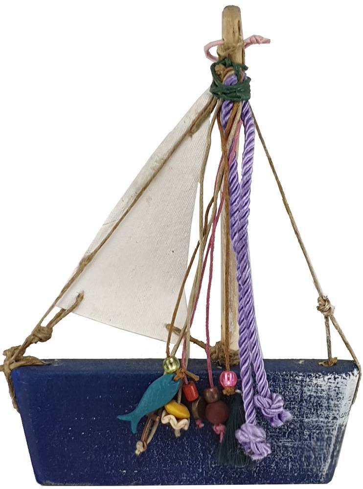 ΓΟΥΡΙΑ ΠΙΤΕΡΟΣ ΔΗΜΗΤΡΗΣ ΞΥΛΟΣΥΝΘΕΣΗ ΣΚΑΦΟΣ ΜΠΛΕ ΛΕΥΚΟ 20Χ7CM ΠΙΤΕΡΟΣ ΔΗΜΗΤΡΗΣ