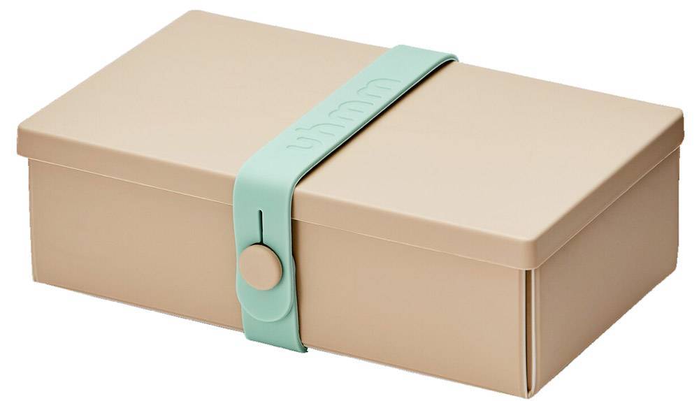 UHMM BOX KOYTI ΦΑΓΗΤΟΥ UHMM BOX MOCCA BOX/MINT STRAP (10X18X5CM)