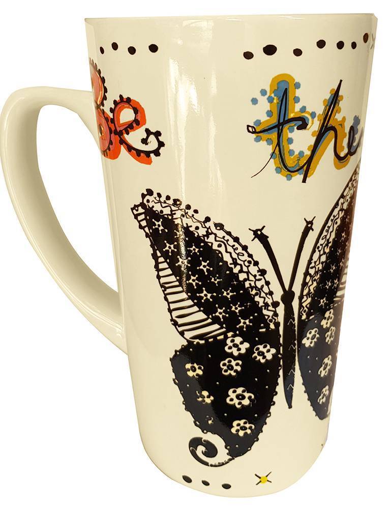 ΚΟΥΠΑ NATURAL LIFE LATTE ΚΕΡΑΜΙΚΗ ΠΕΤΑΛΟΥΔΑ ΛΕΥΚΟ MUG115 (470ML) NATURAL LIFE
