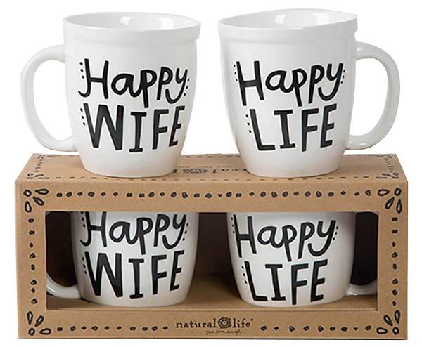 ΚΟΥΠΕΣ NATURAL LIFE ΚΕΡΑΜΙΚH ΛΕΥΚΟ HAPPY 2ΤΜΧ 440ML NATURAL LIFE