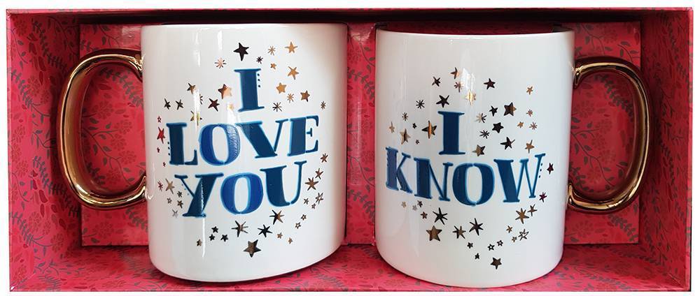 ΚΟΥΠΕΣ NATURAL LIFE ΚΕΡΑΜΙΚH ΛΕΥΚΟ ILOVEYOU MUGS064 2ΤΜΧ 320ML NATURAL LIFE