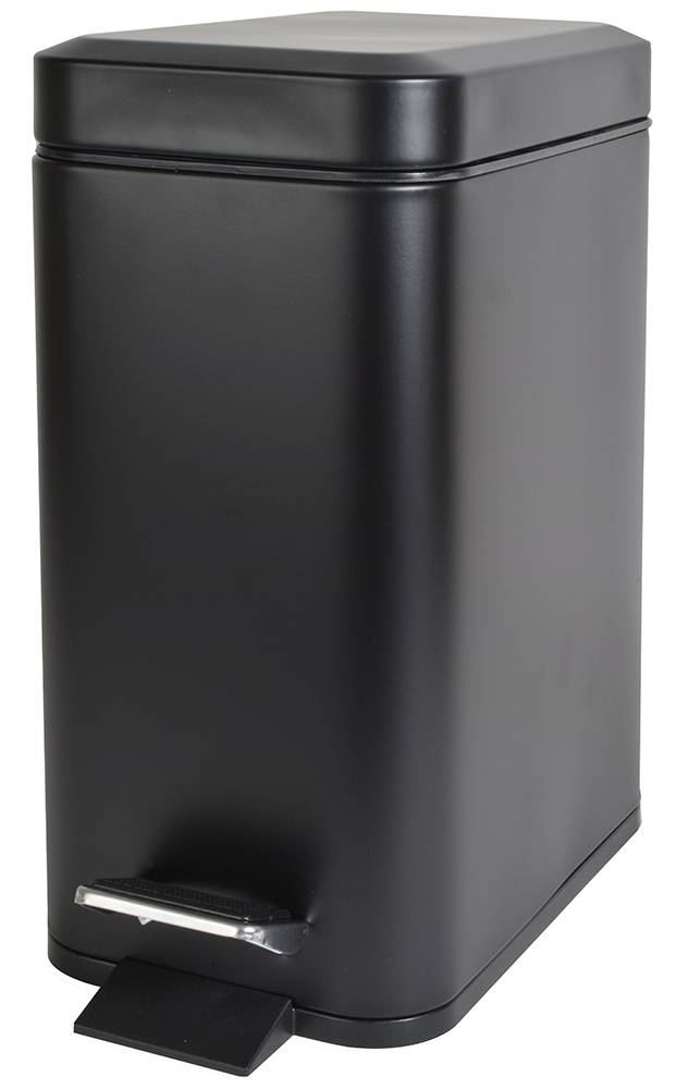 ΚΑΔΟΣ ESTIA ΟΒΑΛ SOFT CLOSE SLIM ΜΑΥΡΟ ΜΑΤ 5LT 28.3X14.2X30.8CM ESTIA