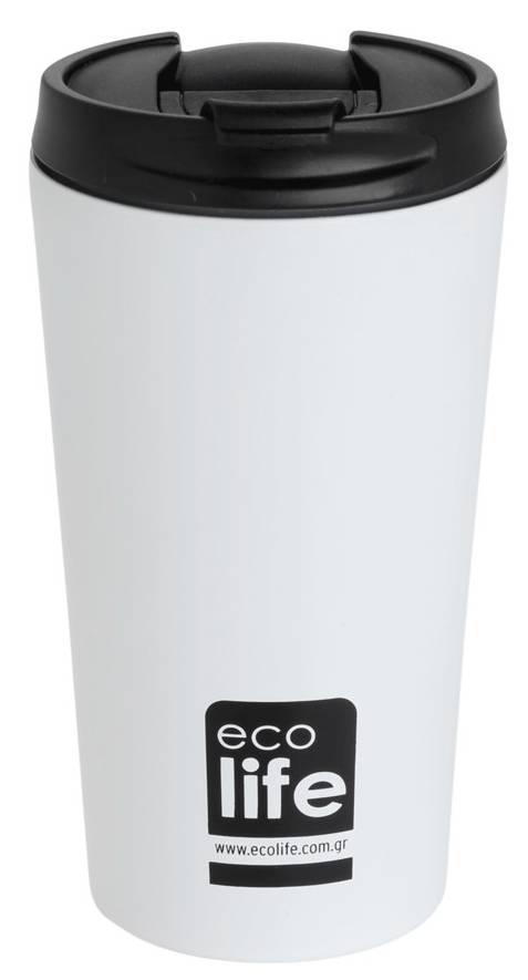 ECOLIFE ΠΟΤΗΡΙ ΘΕΡΜΟΣ ECOLIFE COFFEE THERMOS ΛΕΥΚΟ (370ML)