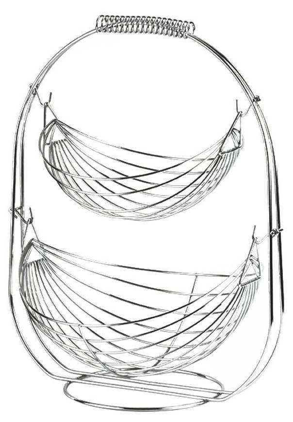 ΚΑΛΑΘΙ ΦΡΟΥΤΩΝ ESPIEL ΔΙΠΛΟ ΜΕΤΑΛΛΙΚΟ 2 ΚΑΛΑΘΙA (35Χ19Χ44CM) ESPIEL