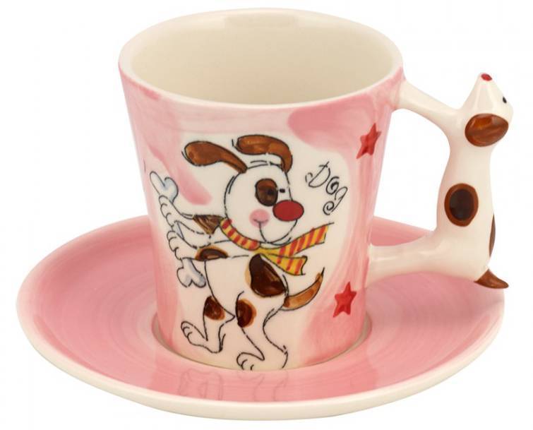 ΦΛΥΤΖΑΝΙΑ ESPRESSO WMCOLLECTION ΣΚΥΛΟΣ ΠΟΡΣΕΛΑΝΗ ΛΕΥΚΟ 6ΤΜΧ 100ML