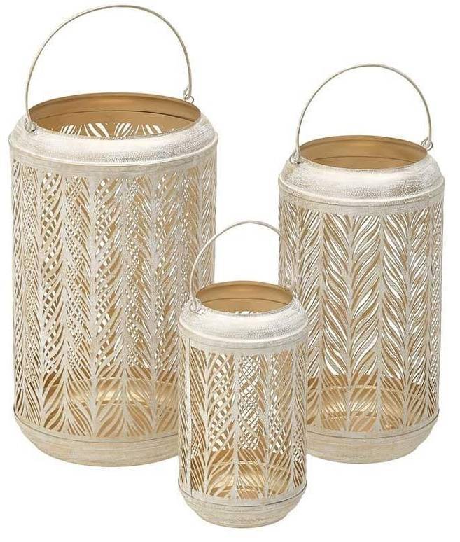 INART ΦΑΝΑΡΙA INART LANTERN ΣΙΔΕΡΟ ΧΡΥΣΟ ΜΕΝΤΑ 3TMX 25X25X42CM