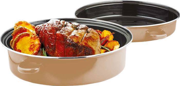 ΓΑΣΤΡΑ MANKO ROASTY ΑΝΤΙΚΟΛΛΗΤΙΚΗ ΣΤΡΟΓΓΥΛΗ ΜΠΕΖ 38Χ27X17CM MANKO