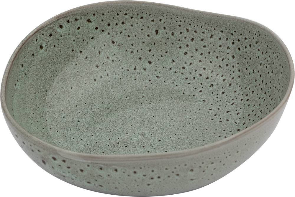 ΠΙΑΤΟ ΒΑΘΥ HOME FASHION ACCESSORIES GRANITE ΠΟΡΣΕΛΑΝΗ GLAZED ΕΚΡΟΥ 18,7X17,5X6,5CM HOME FASHION ACCESSORIES