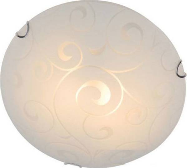 ΠΛΑΦΟΝΙΕΡΑ ACA LIGHTING ΓΥΑΛΙΝΗ ΛΕΥΚΗ ΜΕ ΣΧΕΔΙΑ AD994706 30CM ACA