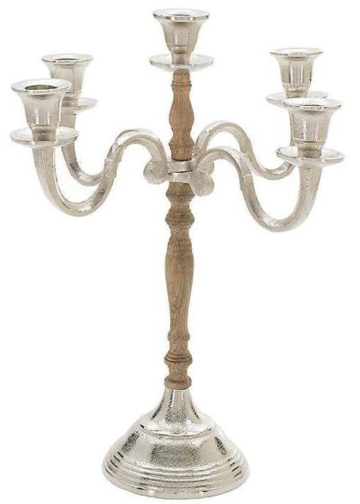 ΚΗΡΟΠΗΓΙΟ INART ΑΛΟΥΜΙΝΙΟΥ ΞΥΛΟ ΑΣΗΜΙ 5ΘΕΣΕΩΝ 29X29X37CM INART