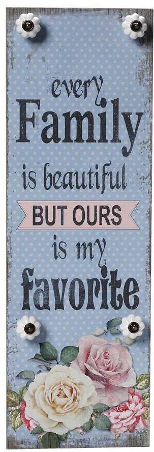 ESPIEL ΚΡΕΜΑΣΤΡΑ ΤΟΙΧΟΥ ESPIEL FAMILY 4ΘΕΣΕΩΝ ΞΥΛΟ ΜΠΛΕ 20Χ5Χ60CM