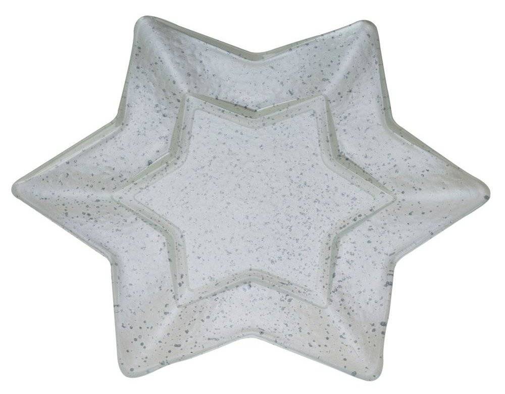 ΠΙΑΤΕΛΕΣ HOME FASHION ACCESSORIES ΑΣΤΕΡΙ ΓΥΑΛΙ 3ΤΜΧ HOME FASHION ACCESSORIES