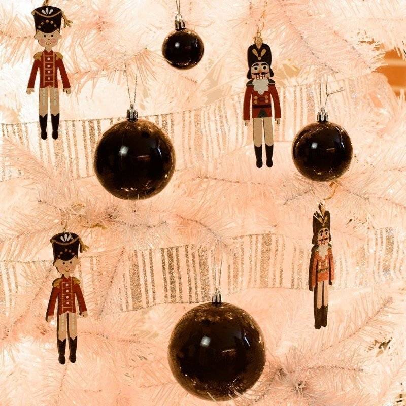 ΧΡΙΣΤΟΥΓΕΝΝΙΑΤΙΚΕΣ ΜΠΑΛΕΣ CHRISTMAS ΠΛΑΣΤΙΚΟ ΜΑΥΡΟ 6ΤΜΧ 8CM CHRISTMAS COLLECTION