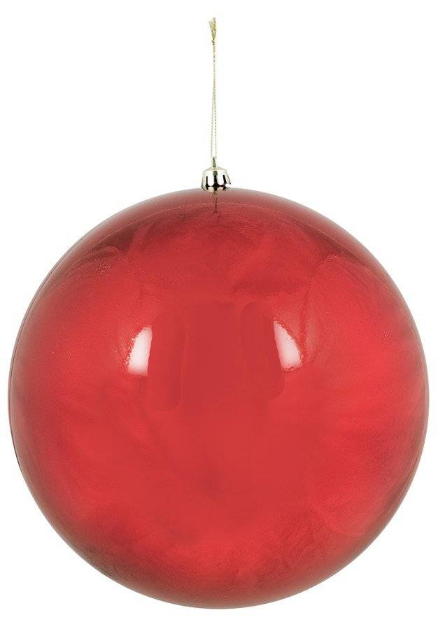 CHRISTMAS COLLECTION ΧΡΙΣΤΟΥΓΕΝΝΙΑΤΙΚΗ ΜΠΑΛΑ CHRISTMAS ΠΛΑΣΤΙΚΟ ΚΟΚΚΙΝΟ 20CM