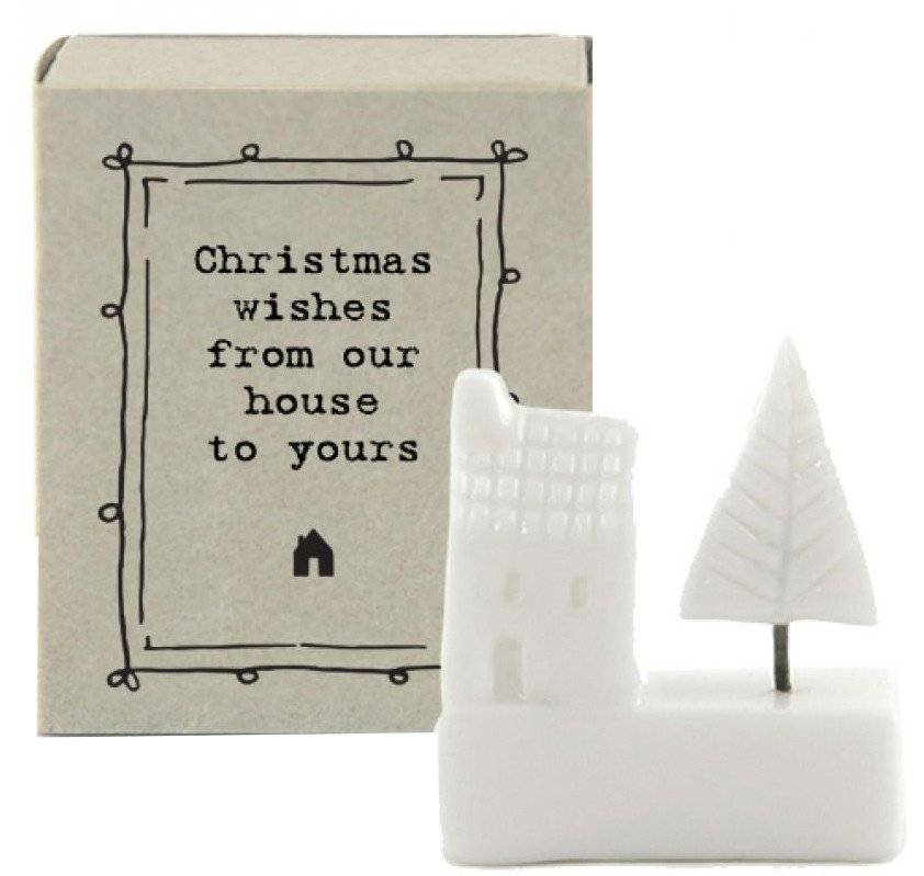 ΧΡΙΣΤΟΥΓΕΝΝΙΑΤΙΚΟ ΔΙΑΚΟΣΜΗΤΙΚΟ SYNCHRONIA ΣΠΙΡΤΟΤΚΟΥΤΟ FROM OUR HOUSE TO YOURS ΠΟΡΣΕΛΑΝΗ 4.5X3.4X2C SYNCHRONIA