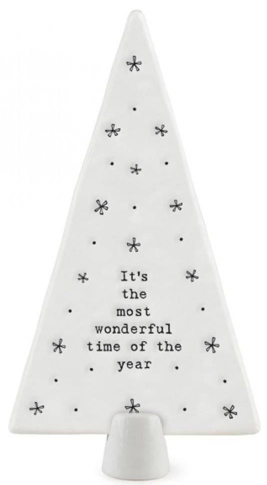 ΧΡΙΣΤΟΥΓΕΝΝΙΑΤΙΚΟ ΔΙΑΚΟΣΜΗΤΙΚΟ SYNCHRONIA MOST WONDERFUL ΠΟΡΣΕΛΑΝΗ ΛΕΥΚΟ13.5CM SYNCHRONIA