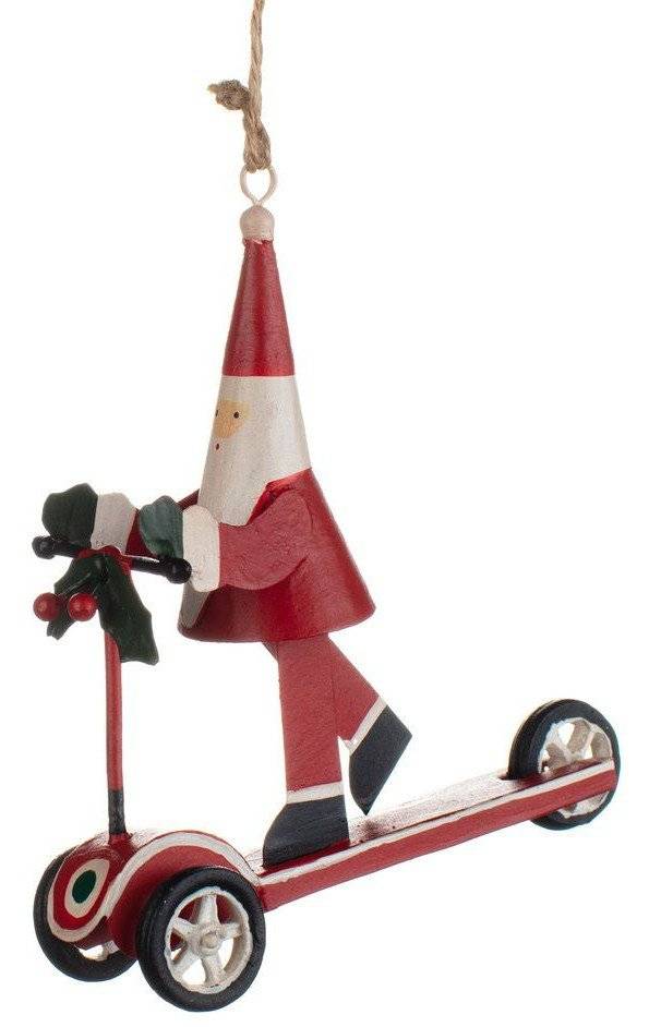 ΧΡΙΣΤΟΥΓΕΝΝΙΑΤΙΚΟ ΣΤΟΛΙΔΙ SYNCHRONIA ΚΡΕΜΑΣΤΟ ΑΓΙΟΣ ΒΑΣΙΛΗΣ ΜΕ ΠΑΤΙΝΙ 11CM SYNCHRONIA