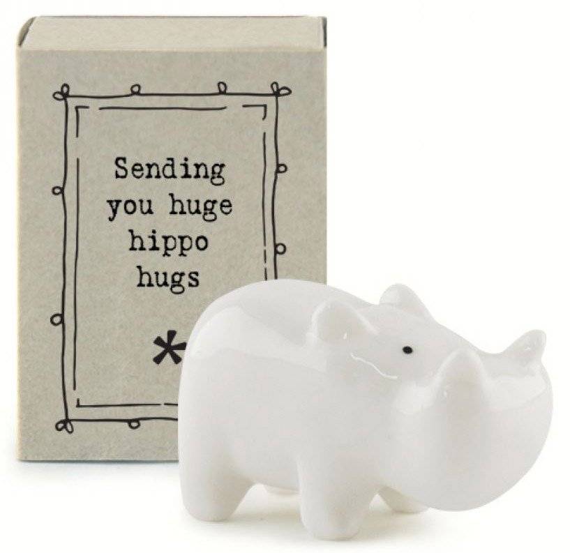 ΔΙΑΚΟΣΜΗΤΙΚΟ SYNCHRONIA ΣΠΙΡΤΟΚΟΥΤΟ ΙΠΠΟΠΟΤΑΜΟΣ ΠΟΡΣΕΛΑΝΗ ΛΕΥΚΟ 4.5X2X3.4CM SYNCHRONIA