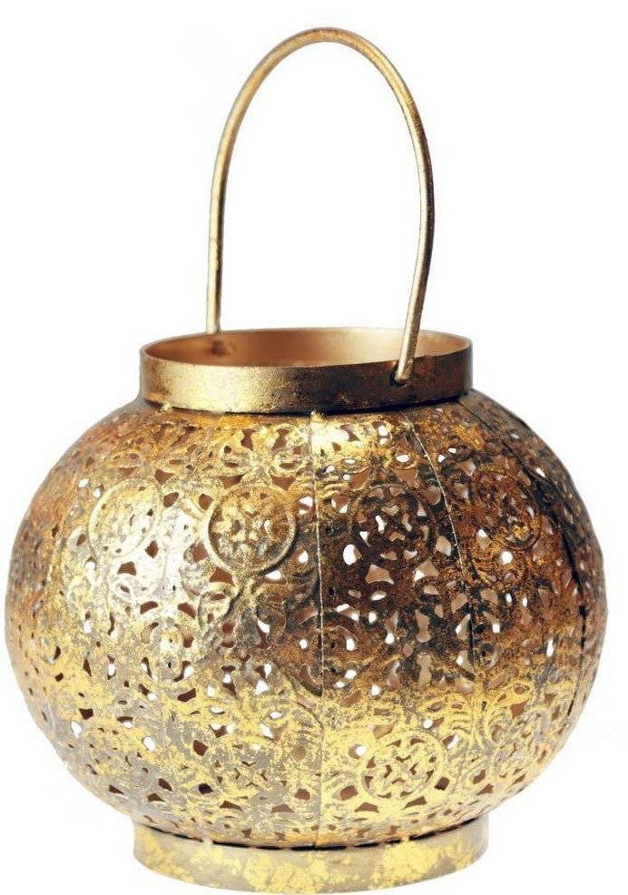 ΦΑΝΑΡΙ SYNCHRONIA ΜΕΤΑΛΛΟ ΧΡΥΣΟ ΓΚΡΙ 18CM SYNCHRONIA