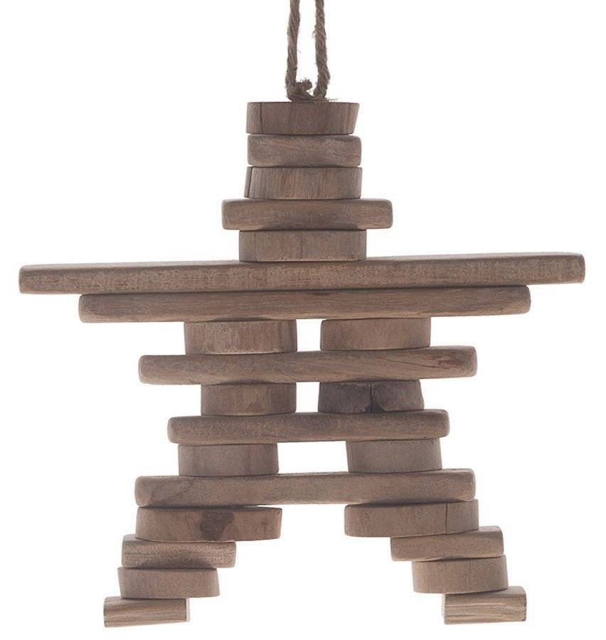 SYNCHRONIA ΧΡΙΣΤΟΥΓΕΝΝΙΑΤΙΚΟ ΣΤΟΛΙΔΙ SYNCHRONIA ΑΣΤΕΡΙ DRIFTWOOD ΚΑΦΕ 20CM