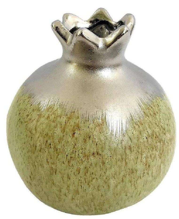 ΔΙΑΚΟΣΜΗΤΙΚΟ ΡΟΔΙ ESPIEL ΚΕΡΑΜΙΚΟ ΑΣΗΜΙ-ΠΡΑΣΙΝΟ 12.7X12.7CM ESPIEL