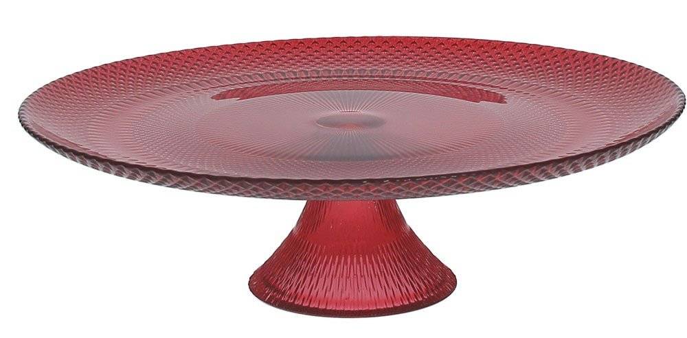 ΤΟΥΡΤΙΕΡΑ TOGNANA NATALE PASSION ΜΕ ΠΟΔΙ ΓΥΑΛΙΝΗ ΚΟΚΚΙΝΗ 21X9CM TOGNANA