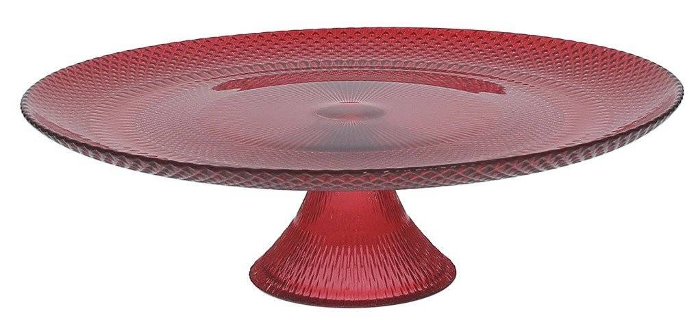 TOGNANA ΤΟΥΡΤΙΕΡΑ TOGNANA ΓΥΑΛΙΝΗ ΜΕ ΠΟΔΙ NATALE PASSION ΚΟΚΚΙΝΟ 28X9CM