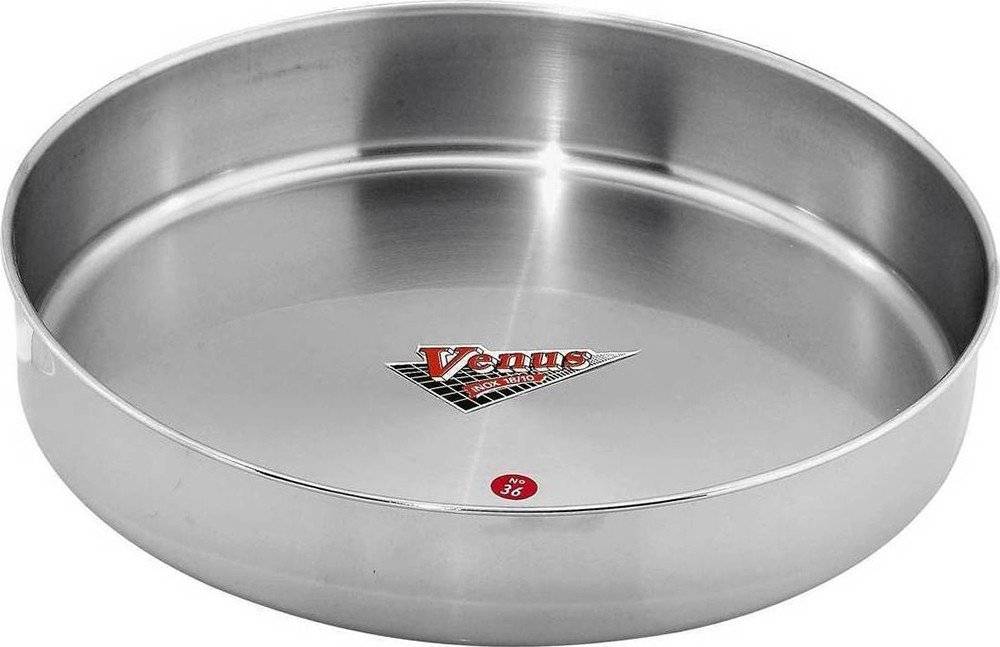 ΤΑΨΙ VENUS ΣΤΡΟΓΓΥΛΟ ΒΑΡΥ INOX 18/10 34CM VENUS