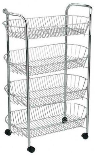 ΤΡΟΛΕΥ ΦΡΟΥΤΟΘΗΚΗ VENUS ΟΡΘΟΓΩΝΙΟ 4 ΘΕΣΕΩΝ ΜΕΤΑΛΛΙΚΗ 49X28X75CM