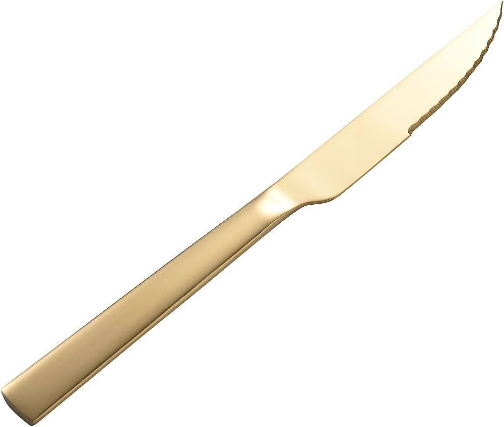 ΜΑΧΑΙΡΙ STEAK DINOX PORTO GOLD SHINY ΑΝΟΞΕΙΔΩΤΟ ΑΤΣΑΛΙ 18/0 5MM 21.5CM