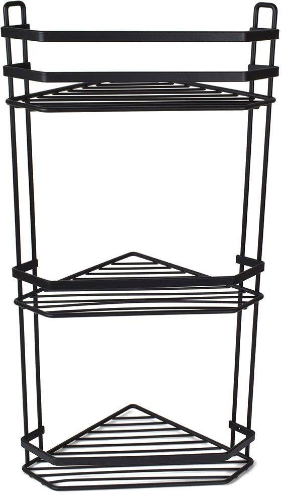 ΕΤΑΖΙΕΡΑ ESTIA ELEGANT ΜΕΤΑΛΛΟ 3 ΘΕΣΕΩΝ ΜΑΥΡΗ 20.2X20.2X53.6CM ESTIA