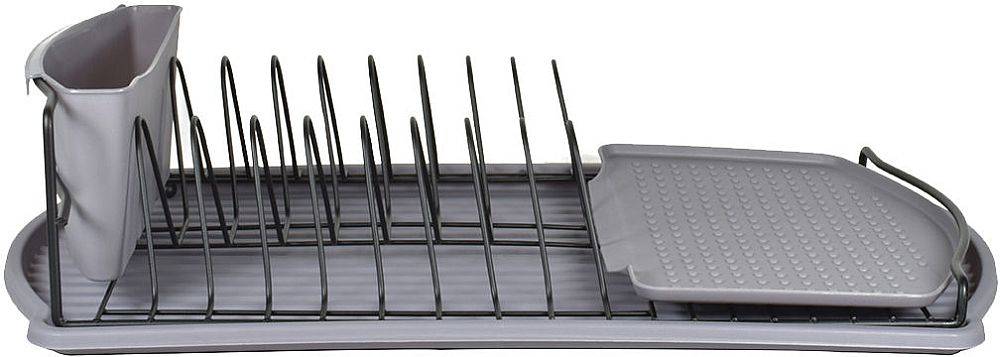 ΠΙΑΤΟΘΗΚΗ ESTIA STUDIO ΜΕΤΑΛΛΙΚΗ ΓΚΡΙ ΜΑΥΡΗ 47X26CM ESTIA