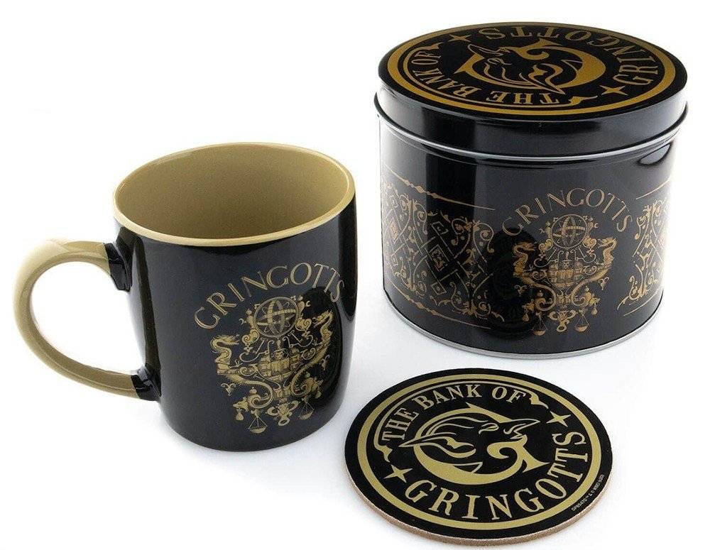 ΚΟΥΠΑ PYRAMID INTERNATIONAL HARRY POTTER-GRINGOTTS ΚΕΡΑΜΙΚΗ ΜΑΥΡΟ 370ML ΣΕΤ ΔΩΡΟΥ 2ΤΜΧ