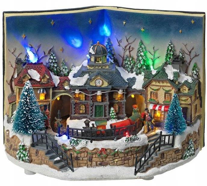 CHRISTMAS COLLECTION ΧΡΙΣΤΟΥΓΕΝΝΙΑΤΙΚΟ ΔΙΑΚΟΣΜΗΤΙΚΟ ΒΙΒΛΙΟ ΜΕ LED, ΜΟΥΣΙΚΗ ΚΑΙ ΚΙΝΗΣΗ