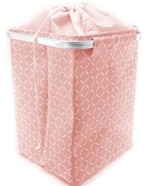 ΚΑΛΑΘΙ ΑΠΛΥΤΩΝ CHIOS HELLAS ΜΕ ΣΧΕΔΙΟ KAMBAΣ ΑΛΟΥΜΙΝΙΟ ΡΟΖ 35Χ35Χ50CM