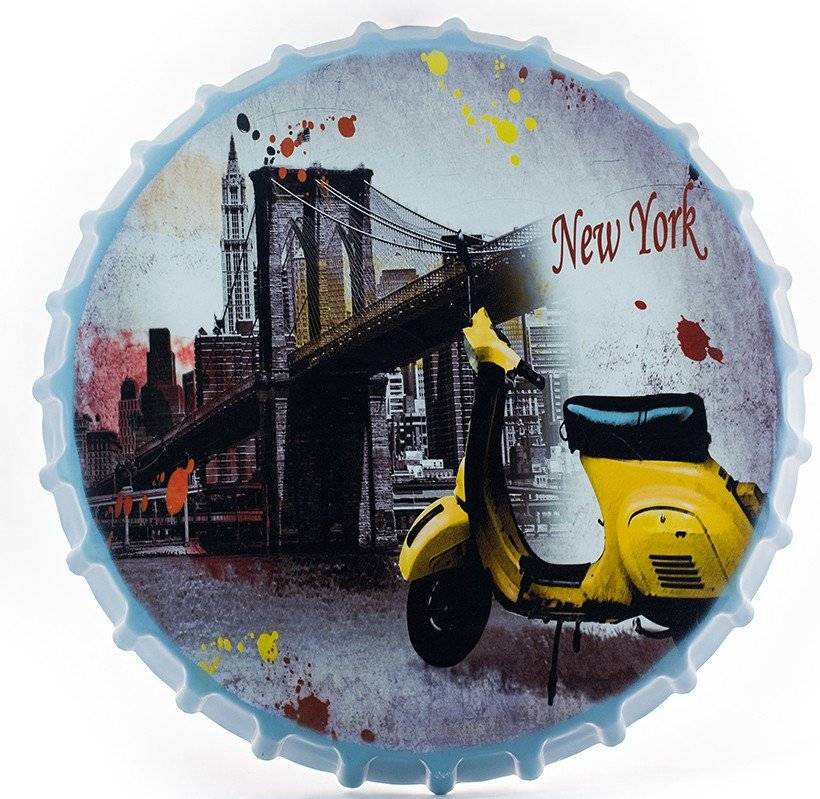 ΜΕΤΑΛΛΙΚΟ ΚΑΠΑΚΙ ΔΙΑΚΟΣΜΗΤΙΚΟ ΤΟΙΧΟΥ CHIOS HELLAS NEW YORK 32 CM CHIOS HELLAS